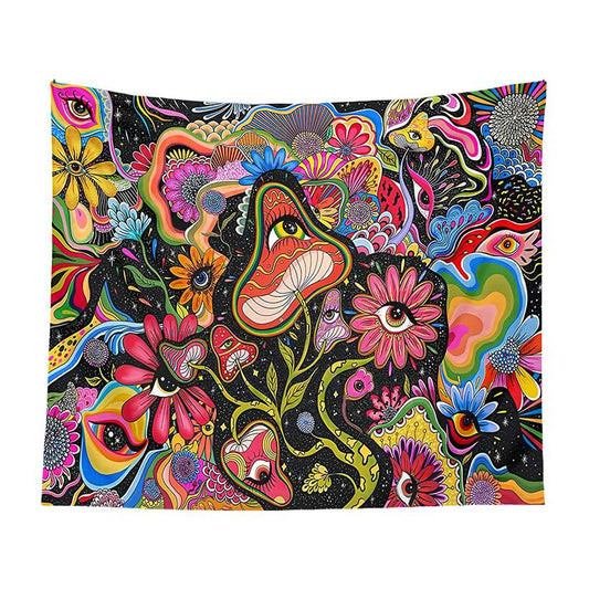 Psychedelischer Pilz Wandteppich