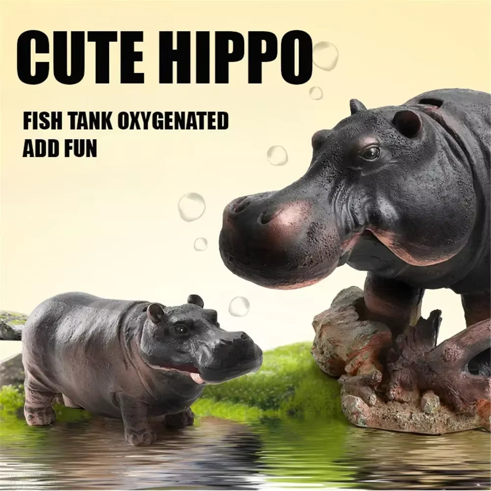 Frendorf | Mini Hippo Dekorative Fischtank Luftblubber