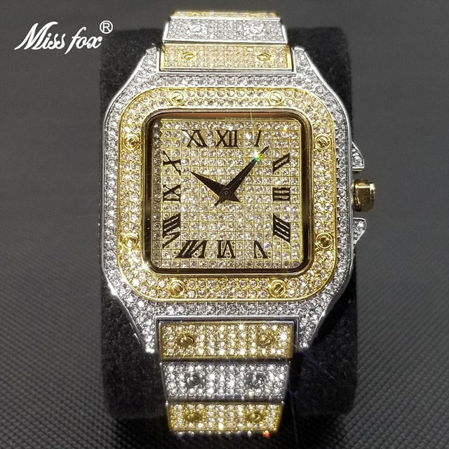 Frendorf | MISSFOX Ice Out Square Uhr Für Männer