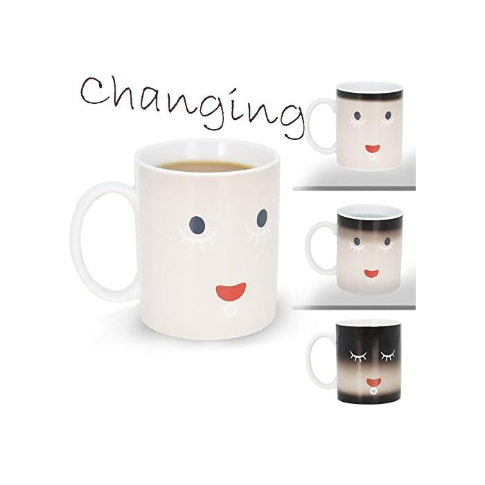 Frendorf | Morgen Smiley Magie Wärmeempfindliche Farbwechselnde Keramik Kaffeetasse