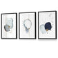 Rahmen Set mit 3 abstrakten Winter Stimmung Kunstdrucke