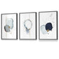 Rahmen Set mit 3 abstrakten Winter Stimmung Kunstdrucke