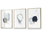 Rahmen Set mit 3 abstrakten Winter Stimmung Kunstdrucke