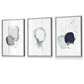 Rahmen Set mit 3 abstrakten Winter Stimmung Kunstdrucke
