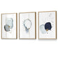 Rahmen Set mit 3 abstrakten Winter Stimmung Kunstdrucke
