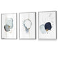 Rahmen Set mit 3 abstrakten Winter Stimmung Kunstdrucke