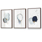Rahmen Set mit 3 abstrakten Winter Stimmung Kunstdrucke