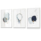 Rahmen Set mit 3 abstrakten Winter Stimmung Kunstdrucke
