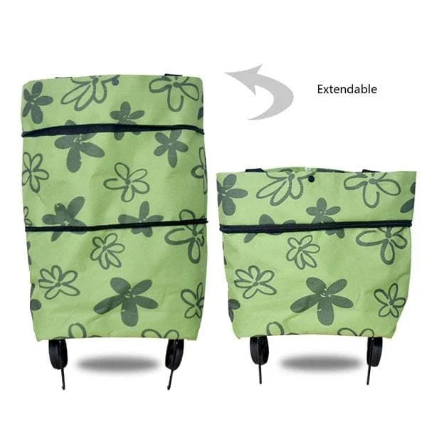 Frendorf | 2 In 1 Faltbarer Einkaufswagen Tragetasche