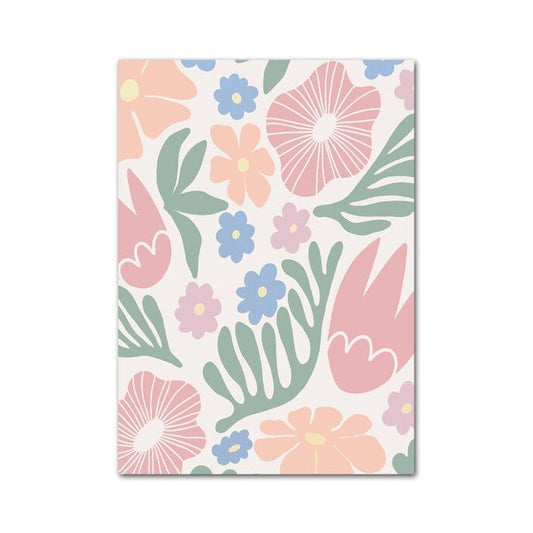 Pastellblumen Leinwandposter
