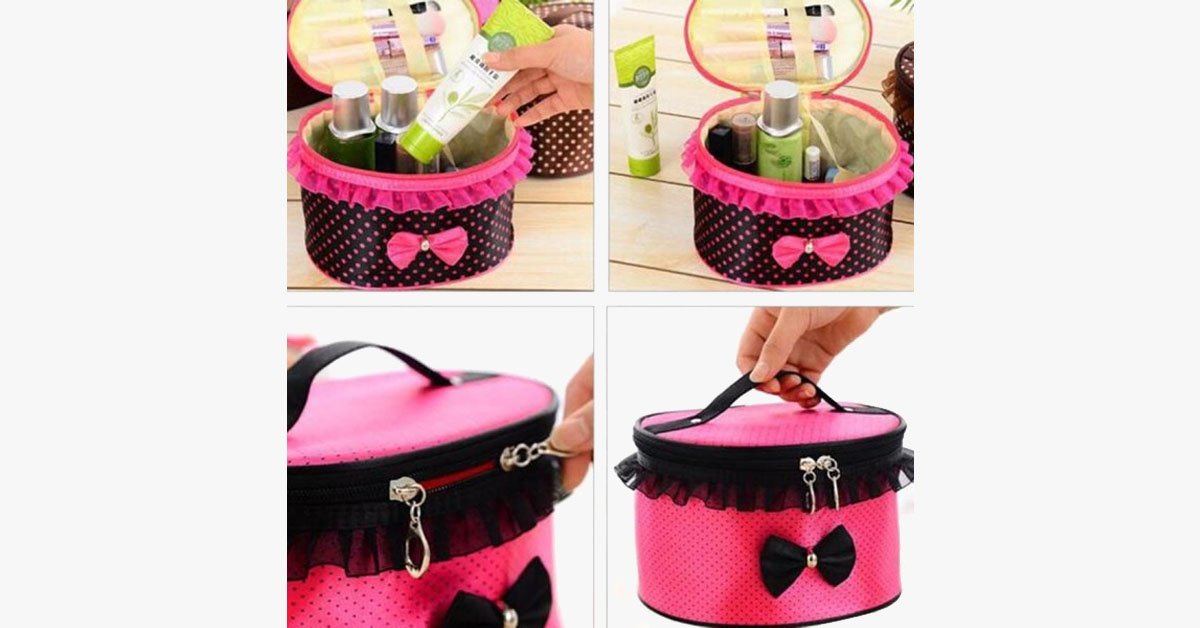 Frendorf | BowKnot Design Tragbare Reise Tasche - Platz für Ihre Accessoires!