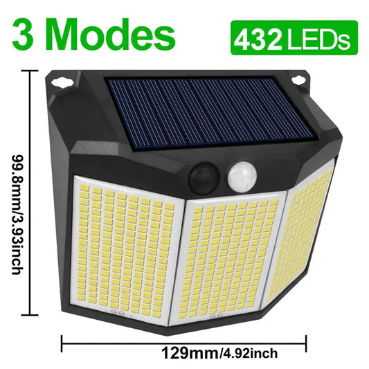 Frendorf | 432 LED Solar Garten Wandlichter