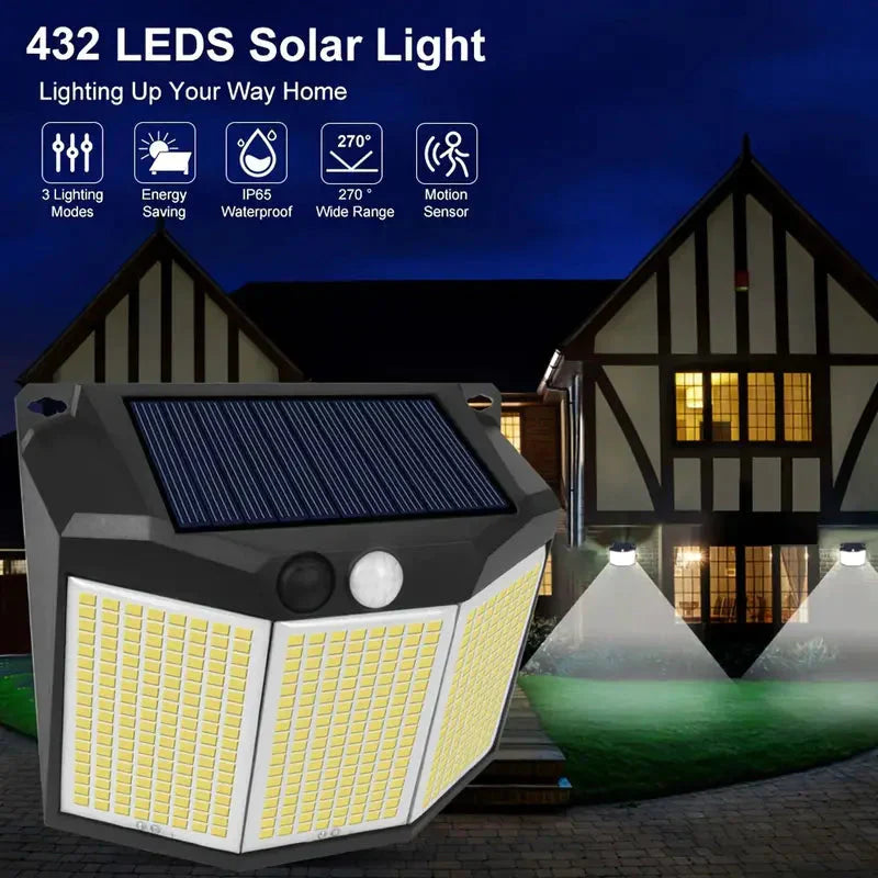 Frendorf | 432 LED Solar Garten Wandlichter