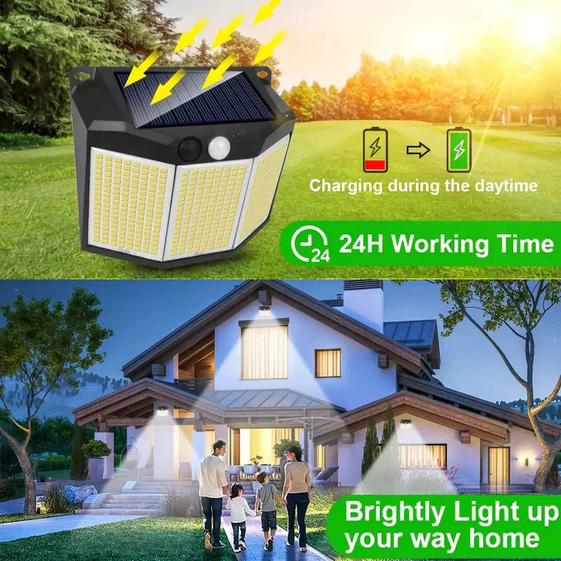 Frendorf | 432 LED Solar Garten Wandlichter