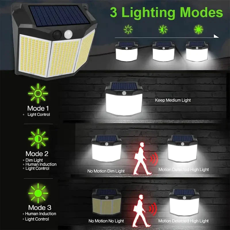 Frendorf | 432 LED Solar Garten Wandlichter
