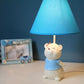 Eine Licht Tapered Shade Tischlampe mit Bären Cartoon Stoff Leselampe für Nachttisch