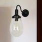 Frendorf | Gooseneck Klare Glas Wandlamp Boerderij Enkel Peertje Slaapkamer Wandlamp in Zwart