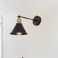 Frendorf | Schwarz 1 Licht Wandlampe Beleuchtung Industrie Metall Kegel Licht Leuchte für Schlafzimmer