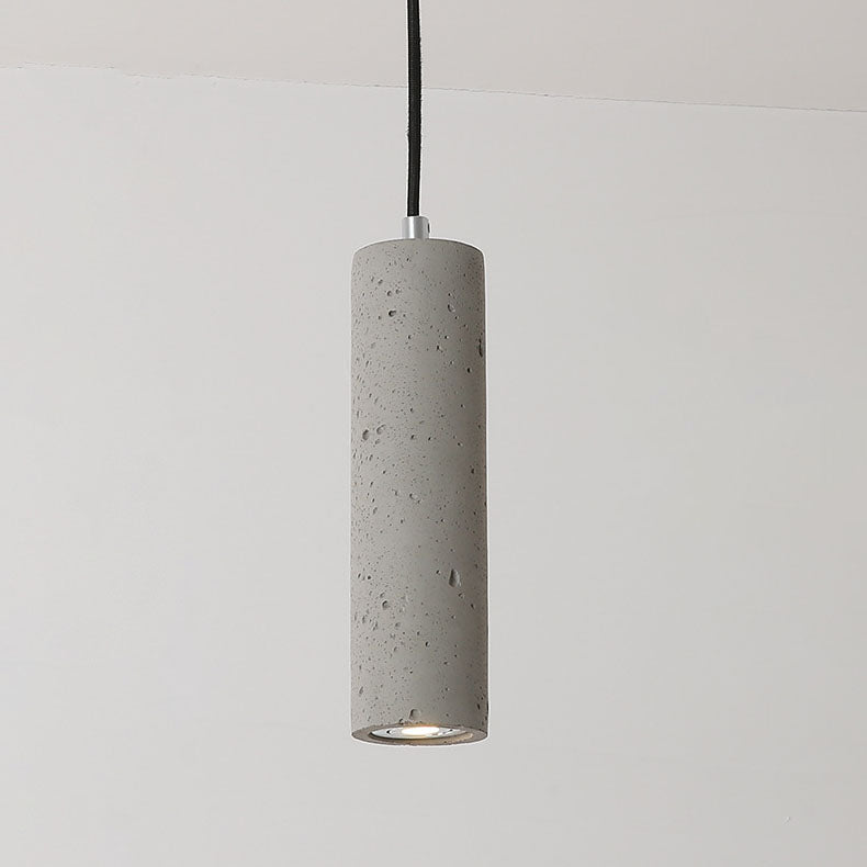 Frendorf | StoneCast Industrielle Zylinder-Pendelleuchte aus Beton | 1 Licht | Glatte oder Raue Oberfläche