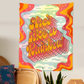 Retro Regenbogen Wandteppich