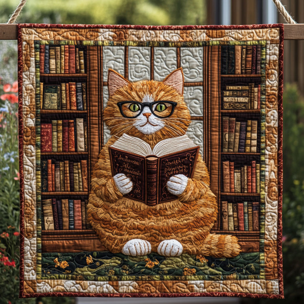 Orange Tabby Cat Buch Quilt