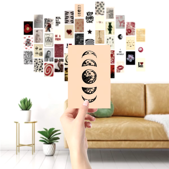 Retro Girl Wand-Collage