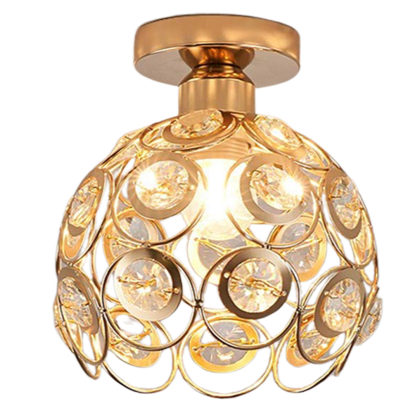 Frendorf | OrnaLux Goldene Luxus Ball Deckenleuchte | Exklusive LED-Beleuchtung | Modern | Elegante Flurbeleuchtung