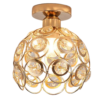 Frendorf | OrnaLux Goldene Luxus Ball Deckenleuchte | Exklusive LED-Beleuchtung | Modern | Elegante Flurbeleuchtung