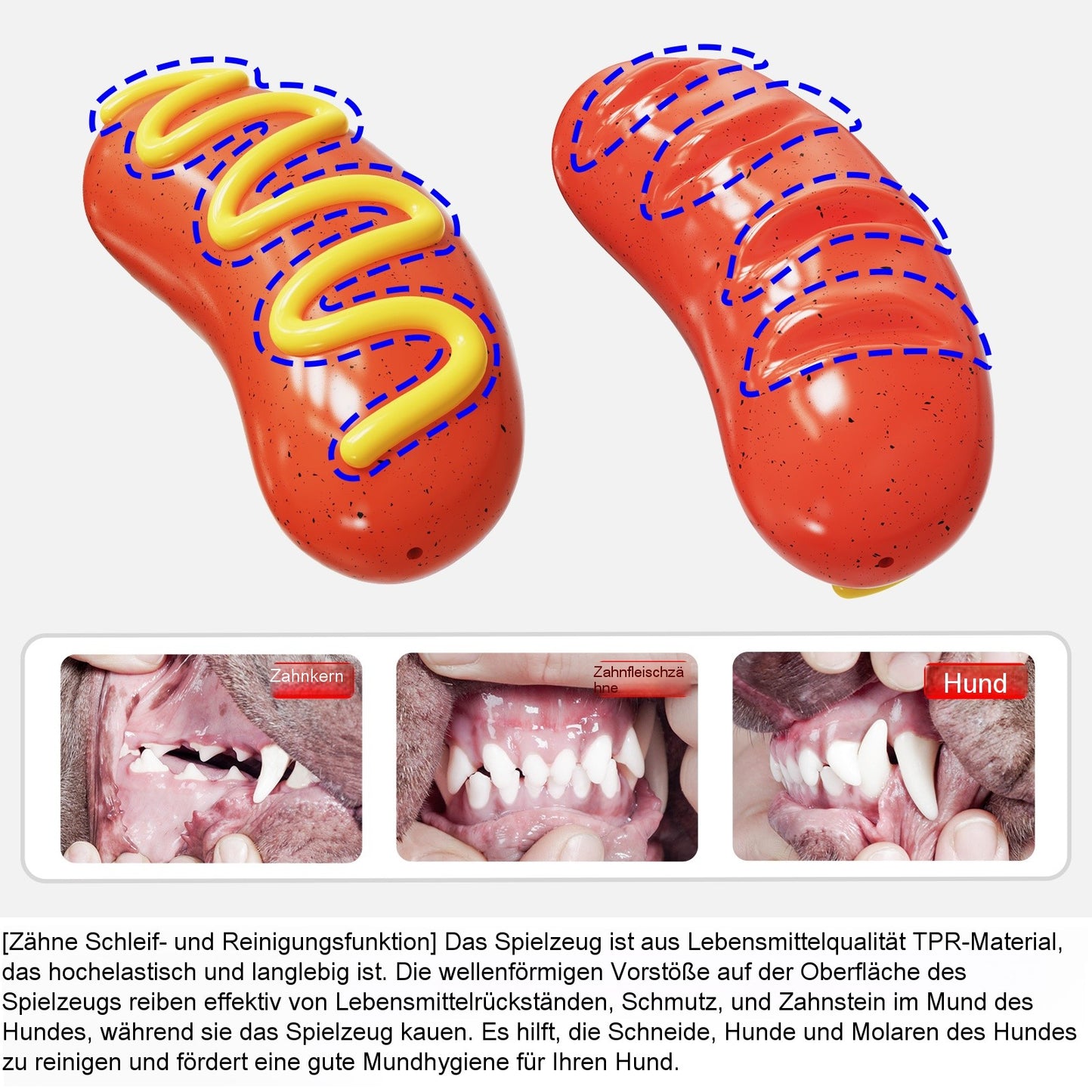 Amerikanisches Wurst Quietschspielzeug für Hunde