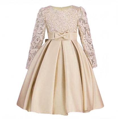 Frendorf | Mädchenkleid Prinzessinnenkleid Langarm Blumenmädchenkleid