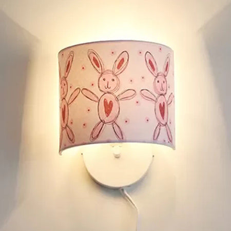 Frendorf | Kinder Undertint Wandlamp Trommelvorm Een Licht Stof Wandlamp voor Trap Gang