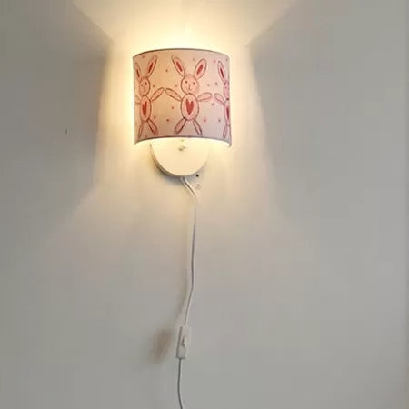 Frendorf | Kinder Undertint Wandlamp Trommelvorm Een Licht Stof Wandlamp voor Trap Gang