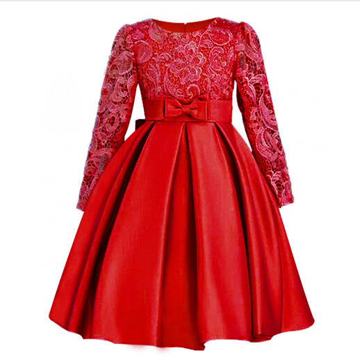 Frendorf | Mädchenkleid Prinzessinnenkleid Langarm Blumenmädchenkleid