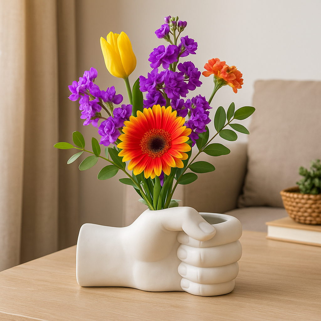 Frendorf | Künstlerische Handgeste Keramik Tischblumenvase