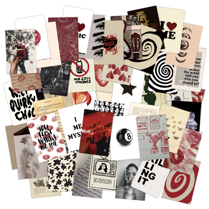 Retro Girl Wand-Collage