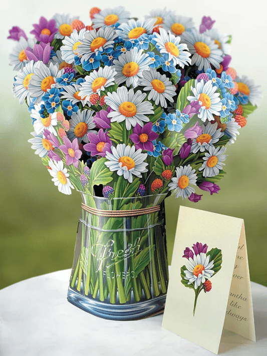 Kunstoff Pop-up Blume | Inkl. Gratis Geschenkkarten - Faire