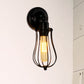 Frendorf | Metal Bulb Vormen Wandmontage Licht met Kooi Schaduw Industriële Vintage 1/2-Licht Restaurant Wandlamp in Zwart/Nikkel