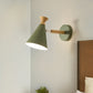 Metall Kegel Schirm Wandlampe Nordischer Stil Drehbar 1 Licht Nachttisch Leseleuchte in Blau/Grün/Grau/Weiß