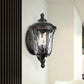 Frendorf | Urn Dimpled Glass Wandmontage Lamp Industrial Einzelne Glühbirne Außen Wandleuchte in Schwarz, 8"/10"/11" B