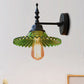 Frendorf | Klar/Grün Glas Schwarze Wandleuchte Kegel/Breite Flare 1-licht Industrie Wandlampe für Wohnzimmer