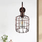 Frendorf | Vogelkooi IJzeren Wandverlichting Rustiek Stijlvol 1 Licht Restaurant Mini Wandlamp Armatuur in Antiek Messing/Geleefd Koper