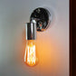Frendorf | Polished Chrome Mini Wandleuchte Industrielles Metall 1 Kopf Schlafzimmer Wandmontage Licht mit Offener Glühbirne