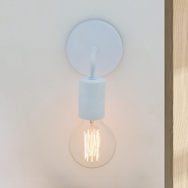 Frendorf | Gehoekte Slaapkamer Wandverlichting Retro Stijl Metalen 1 Lamp Wit/Chroom Afwerking Sconcelamp