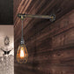 Frendorf | Industrieller Stil Drahtrahmen Wandlampenarmatur mit Rohr 1 Licht Schmiedeeisen Wandlicht in Patina-Feuerbronze