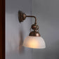 Frendorf | Rust One Light Wandleuchte Rustikales Opalglas-Dombeleuchtung für Esszimmer