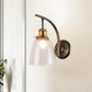Frendorf | Eine Glühbirne Klarglas Wandleuchte Vintage Schwarze Kuppel Wohnzimmer Wandlampe