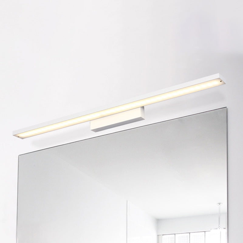 Schwarz/Weiß Slim Vanity Lampe mit rechteckigem Schirm Einfaches 16"/23.5" W LED Acryl Wandleuchte über Spiegel