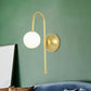 1 Glühbirne Globe Wandmontierte Lichtvorrichtung Modernes Gold Opalglas Beleuchtung für Wohnzimmer