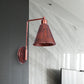 Frendorf | 1 Glühbirne Konische Wandlampe Vintage Stil Schwarz/Rost Eisen Wandmontierte Lampe mit Winkelarm für Bauernhaus