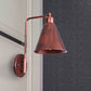 Frendorf | 1 Glühbirne Konische Wandlampe Vintage Stil Schwarz/Rost Eisen Wandmontierte Lampe mit Winkelarm für Bauernhaus